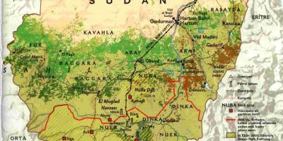 מפת סודן גיאוגרפיה